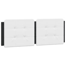Hoofdbordkussen "Zadar" 137 cm kunstleer wit en zwart