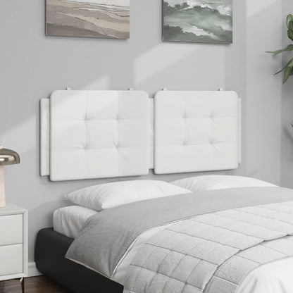 Hoofdbordkussen 140 cm kunstleer wit