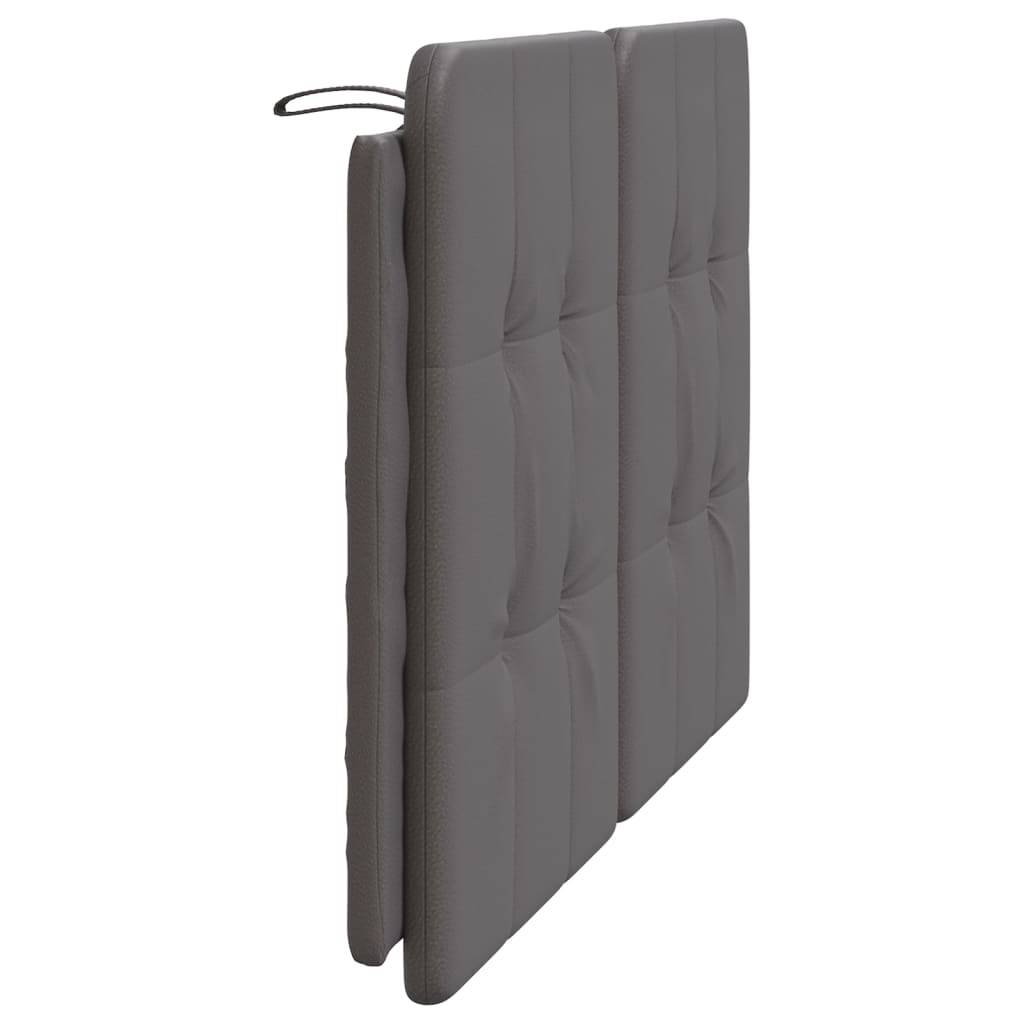 Hoofdbordkussen 140 cm kunstleer grijs
