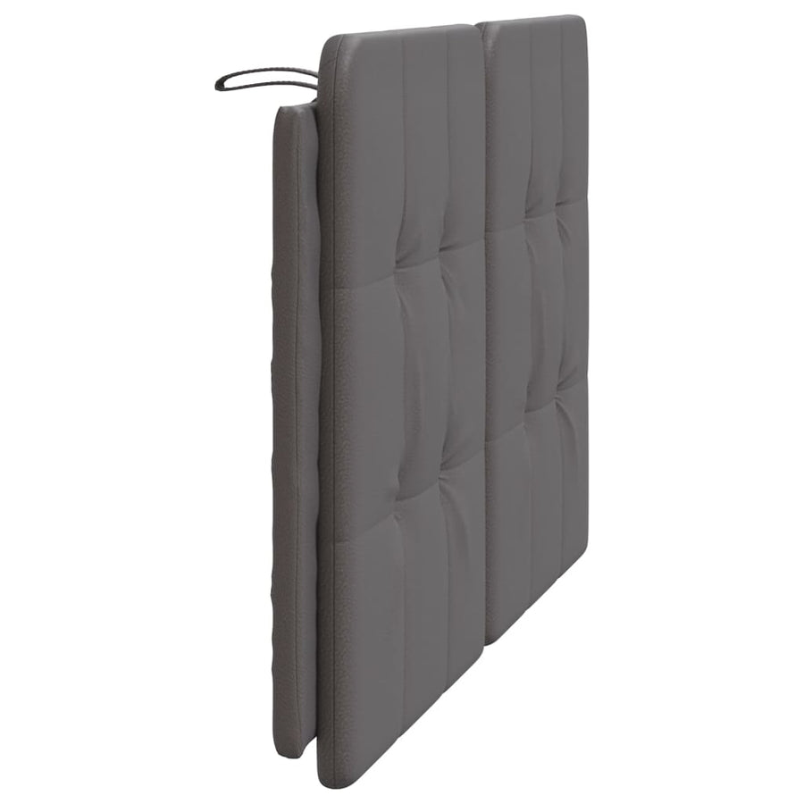 Hoofdbordkussen 140 cm kunstleer grijs