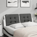 Headboard Cushion "Zadar" 140 cm faux leather black and white