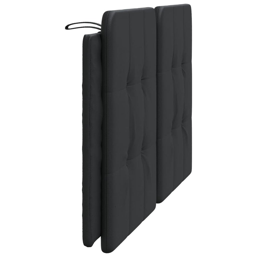 Hoofdbordkussen 160 cm kunstleer zwart