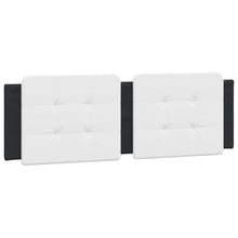 Hoofdbordkussen 160 cm kunstleer wit en zwart