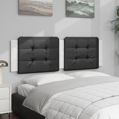 Hoofdbordkussen 160 cm kunstleer zwart en wit