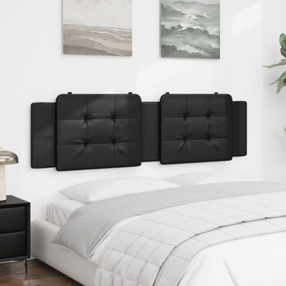Hoofdbordkussen 180 cm kunstleer zwart