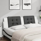 Headboard Cushion "Zadar" 180 cm artificial leather black and white