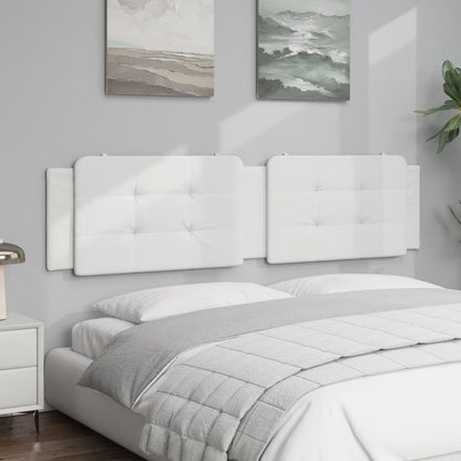 Hoofdbordkussen 200 cm kunstleer wit