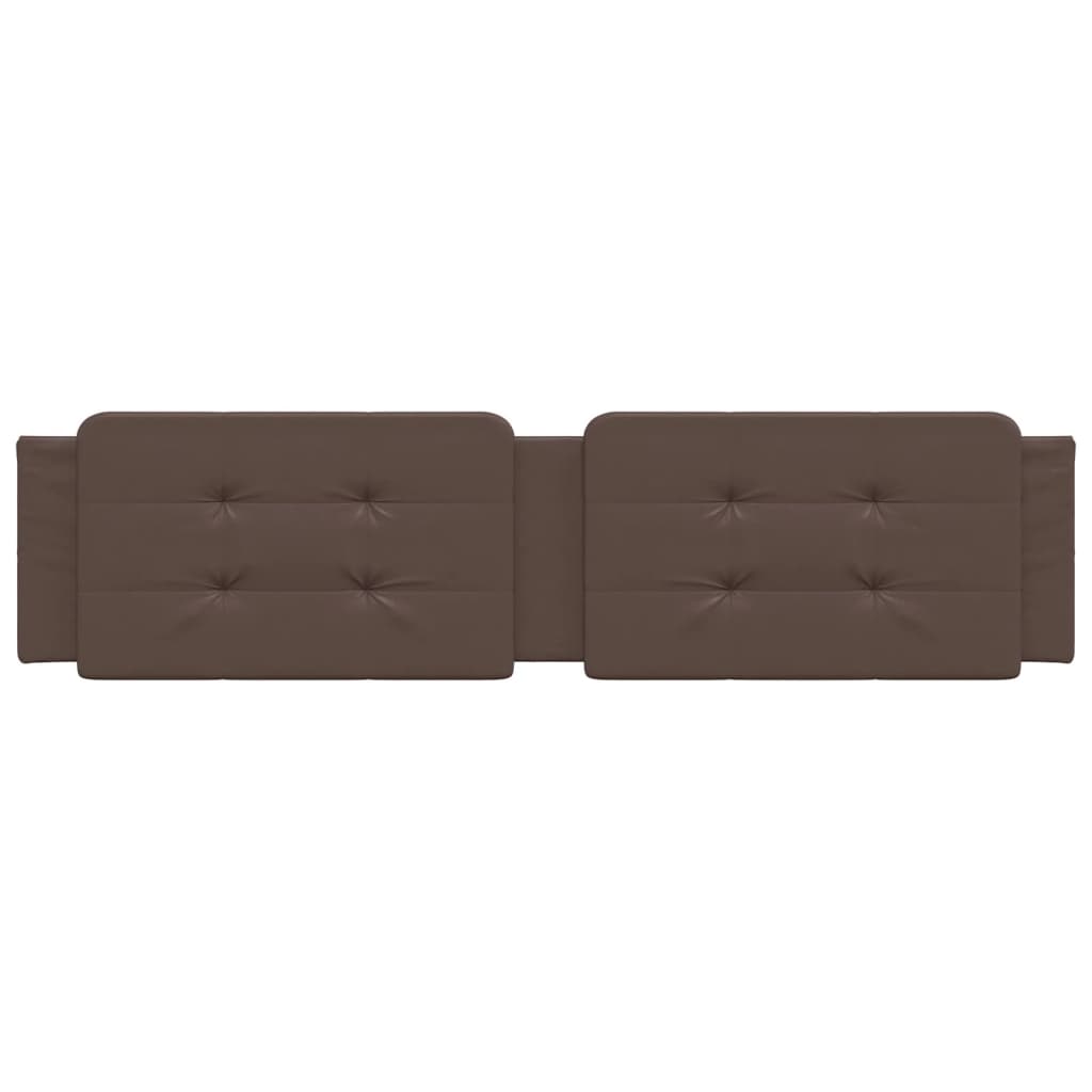 Hoofdbordkussen 200 cm kunstleer bruin