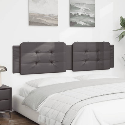 Hoofdbordkussen 200 cm kunstleer grijs