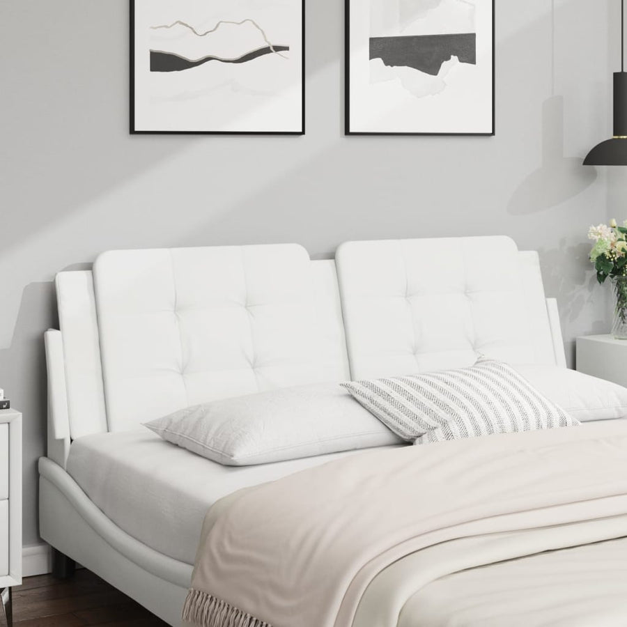 Hoofdbordkussen "Zadar" 152 cm kunstleer wit