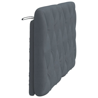 Hoofdbordkussen 137 cm fluweel donkergrijs
