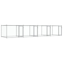 Hondenhok Met Deuren 8X2X1,5 M Gegalvaniseerd Staal Grijs 8 x 2 x 1.5 m 3 deuren