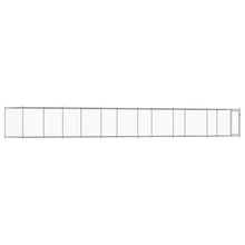 Hondenhok Met Deur 12X2X1,5 M Gegalvaniseerd Staal Grijs 12 x 2 x 1.5 m 1 deur