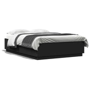 Bedframe 150x200 cm zwart met LED