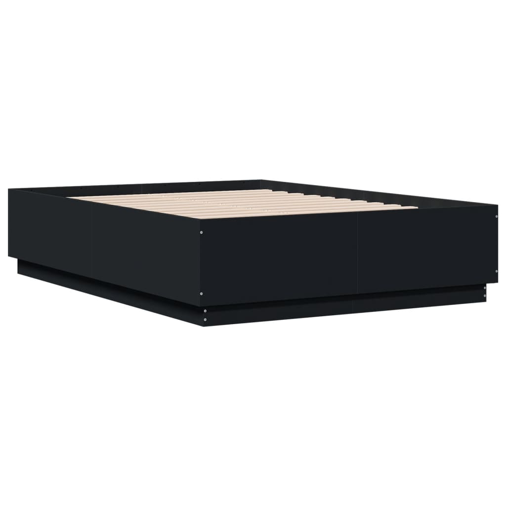 Bedframe Met Led-Verlichting Bruin Eikenkleurig 120X190 Cm Donkerbruin