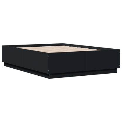 Bedframe Met Led-Verlichting Bruin Eikenkleurig 120X190 Cm Donkerbruin