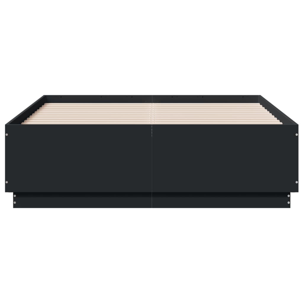 Bedframe Met Led-Verlichting Bruin Eikenkleurig 120X190 Cm Donkerbruin