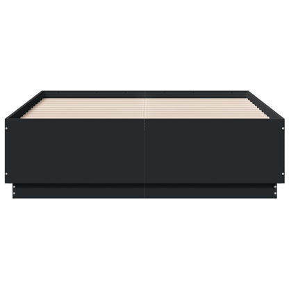 Bedframe Met Led-Verlichting Bruin Eikenkleurig 120X190 Cm Donkerbruin