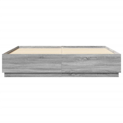 Bedframe bewerkt hout grijs sonoma eikenkleurig 180x200 cm