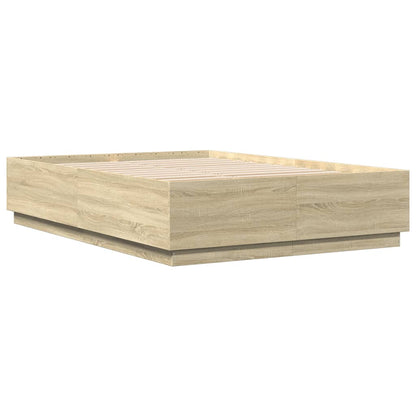 Bedframe Bewerkt Hout Sonoma Eikenkleurig 150X200 Cm