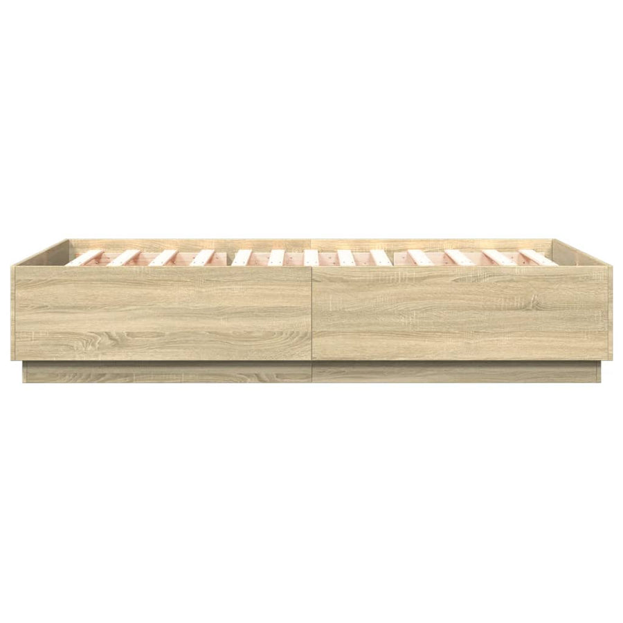 Bedframe bewerkt hout sonoma eikenkleurig 120x200 cm