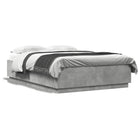 Wood-crafted bed frame concrete grey 120x200 cm