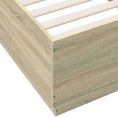 Bedframe bewerkt hout sonoma eikenkleurig 90x200 cm