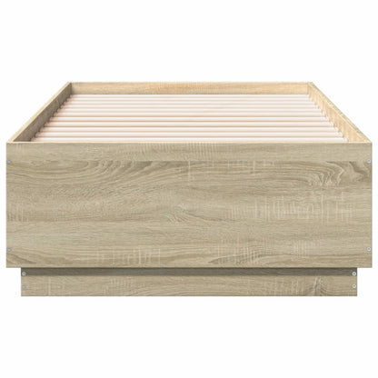 Bedframe bewerkt hout sonoma eikenkleurig 90x190 cm