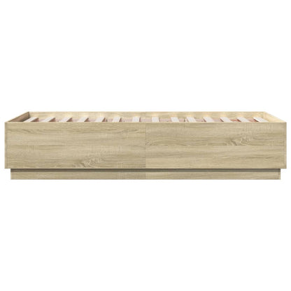 Bedframe bewerkt hout sonoma eikenkleurig 75x190 cm