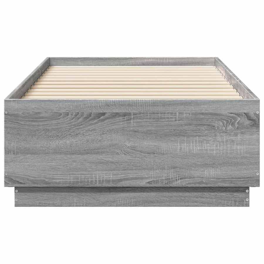 Bedframe bewerkt hout grijs sonoma eikenkleurig 75x190 cm