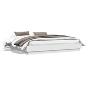 Bedframe 200x200 cm wit met LED