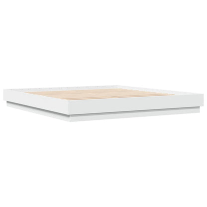 Bedframe Met Led-Verlichting Wit 180X200 Cm