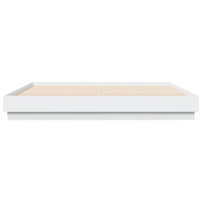 Bedframe Met Led-Verlichting Wit 180X200 Cm