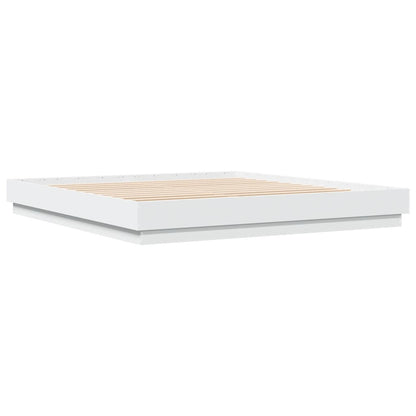 Bedframe Met Led-Verlichting Wit 180X200 Cm