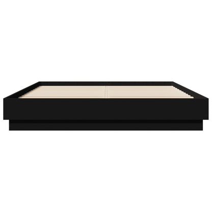 Bedframe Met Led-Verlichting Zwart 150X200 Cm