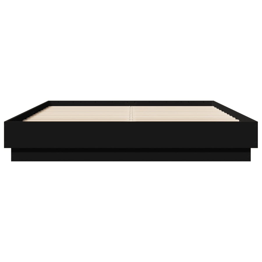 Bedframe Met Led-Verlichting Zwart 150X200 Cm