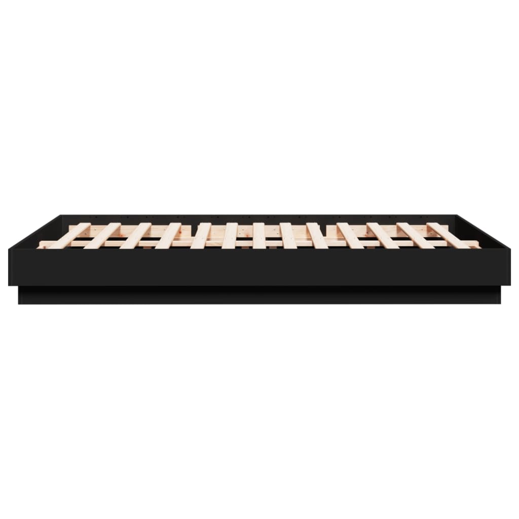 Bedframe Met Led-Verlichting Zwart 150X200 Cm