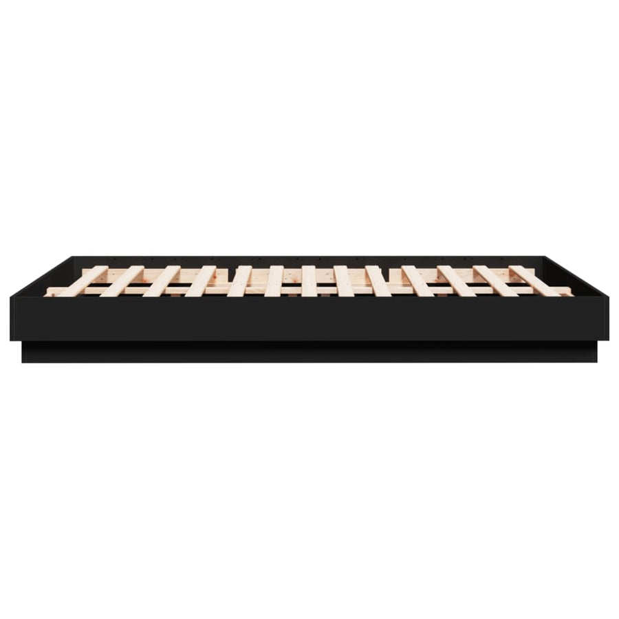 Bedframe Met Led-Verlichting Zwart 150X200 Cm