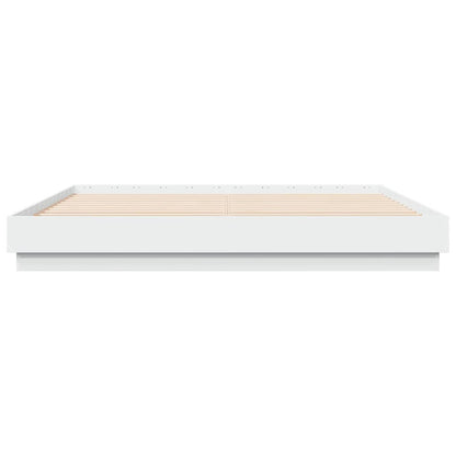 Bedframe bewerkt hout wit 180x200 cm