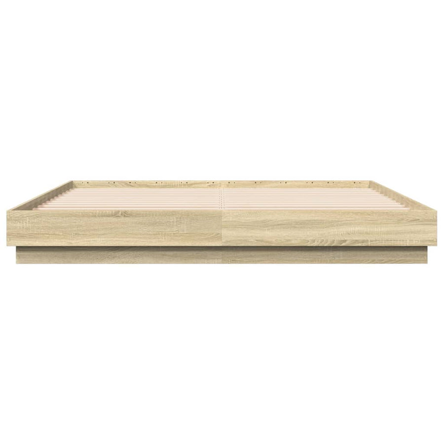 Bedframe bewerkt hout sonoma eikenkleurig 180x200 cm