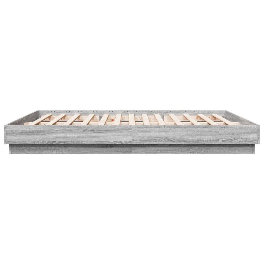 Bedframe bewerkt hout grijs sonoma eikenkleurig 180x200 cm