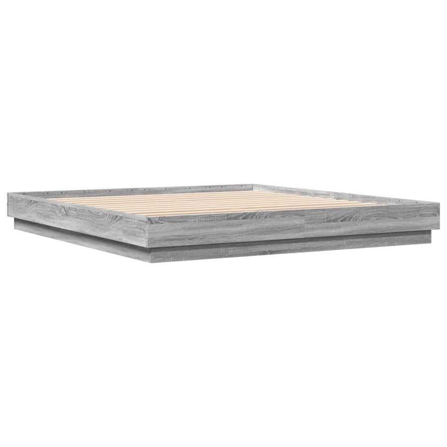 Bedframe bewerkt hout grijs sonoma eikenkleurig 180x200 cm