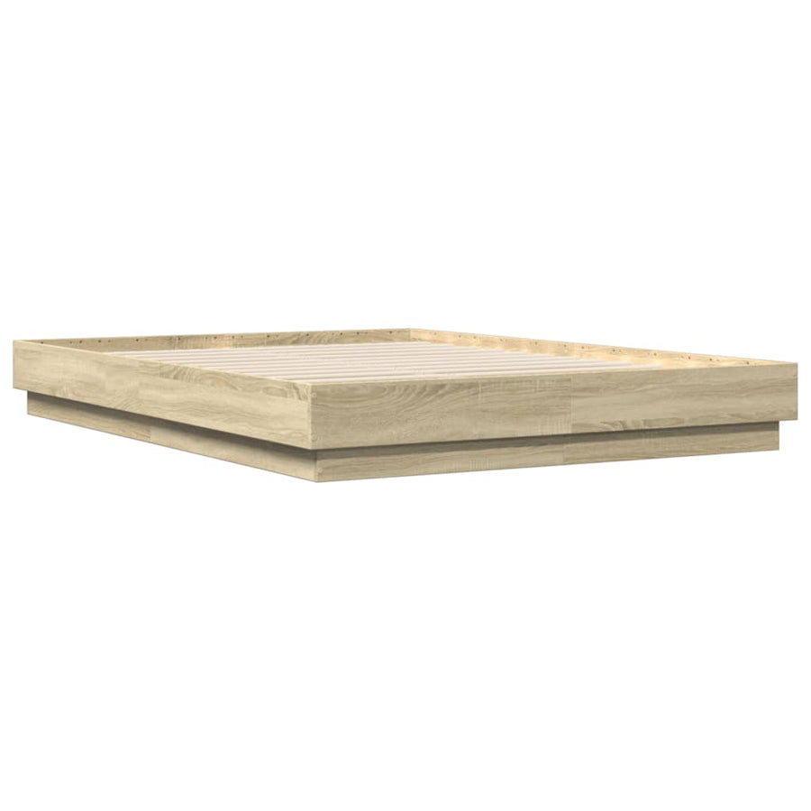 Bedframe Bewerkt Hout Sonoma Eikenkleurig 160X200 Cm