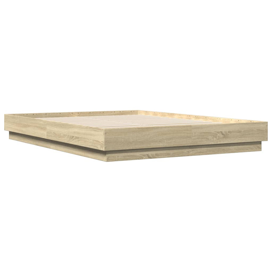Bedframe Bewerkt Hout Sonoma Eikenkleurig 160X200 Cm