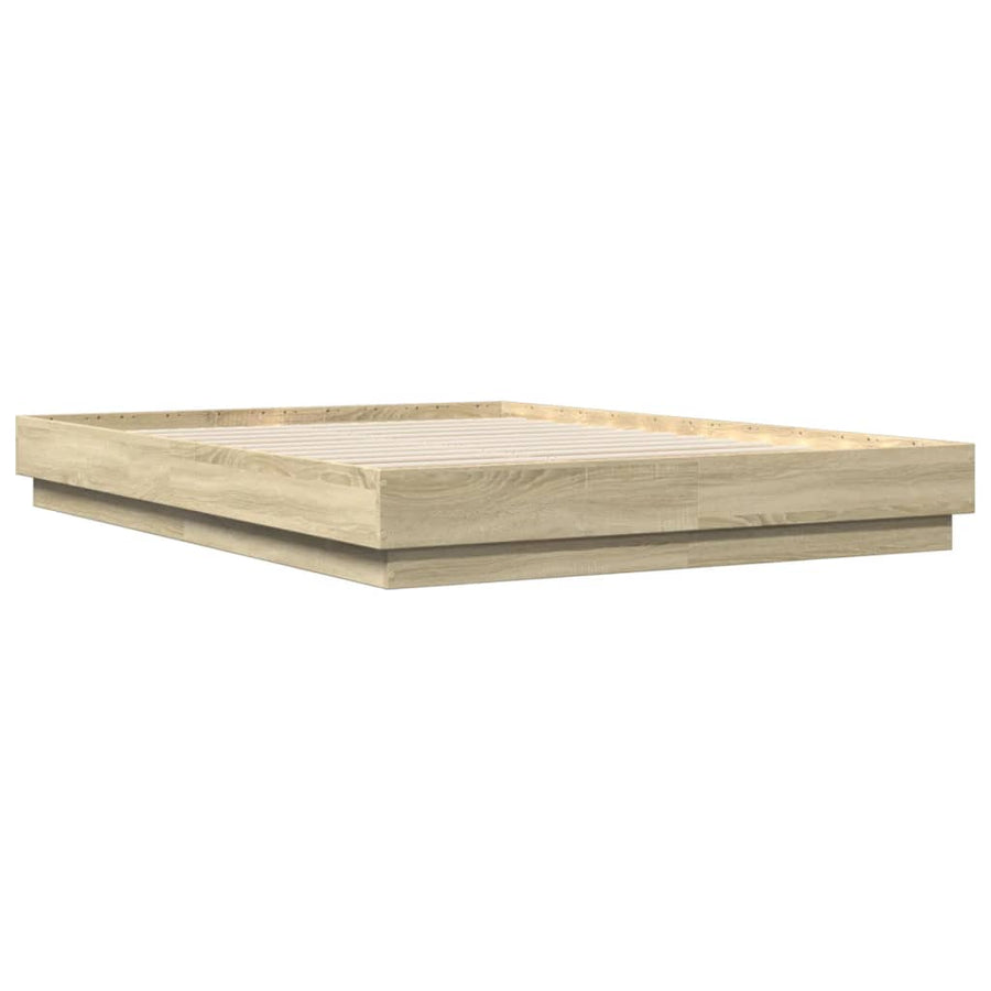 Bedframe bewerkt hout sonoma eikenkleurig 150x200 cm