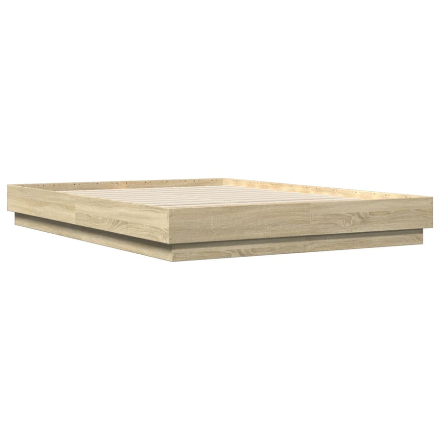 Bedframe bewerkt hout sonoma eikenkleurig 150x200 cm