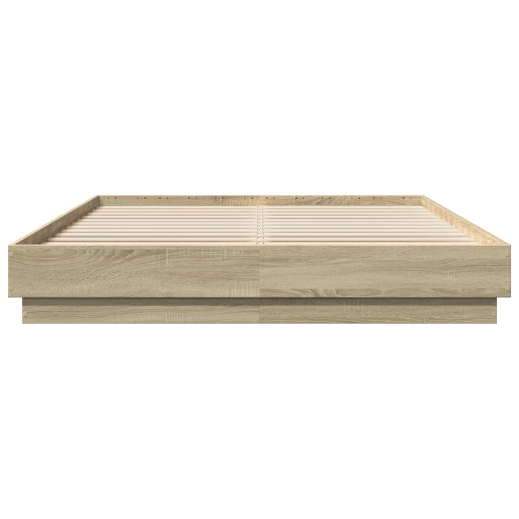 Bedframe bewerkt hout sonoma eikenkleurig 120x200 cm