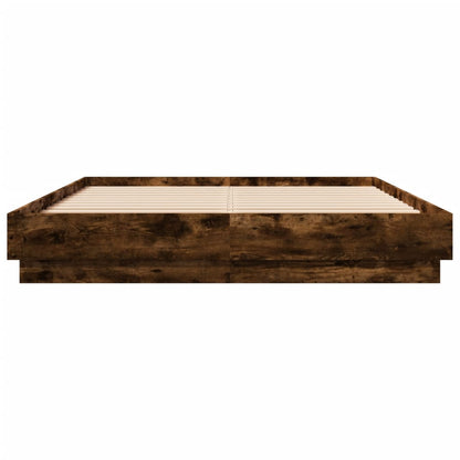 Bedframe bewerkt hout gerookt eikenkleurig 120x200 cm