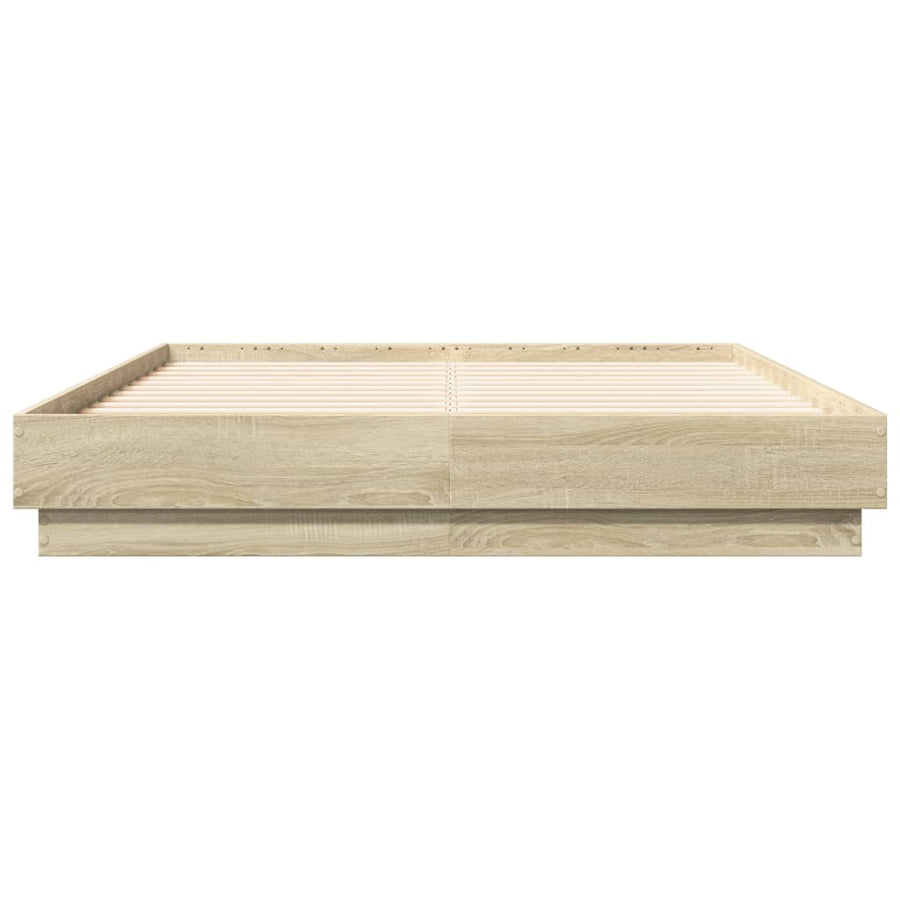 Bedframe bewerkt hout sonoma eikenkleurig 120x190 cm