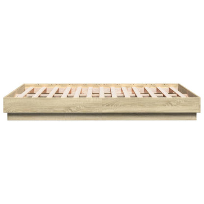 Bedframe bewerkt hout sonoma eikenkleurig 120x190 cm
